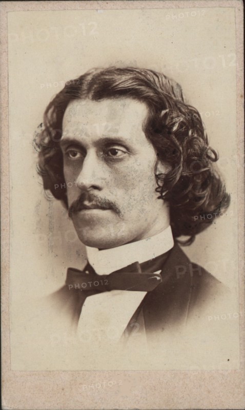 Portrait of the composer Josef Strauss (1827-1870), ca 1860. Private Collection.