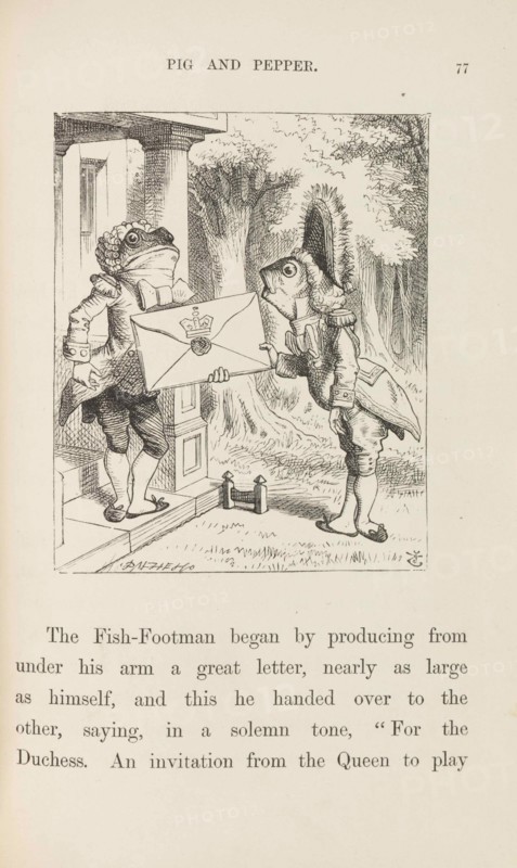 Pig and Pepper. Alice in Wonderland by Lewis Carroll, 1868-1870. Private Collection.