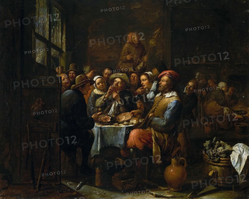 Interior of a Tavern, c. 1650-1660. Found in the collection of Galleria Borghese, Rome.