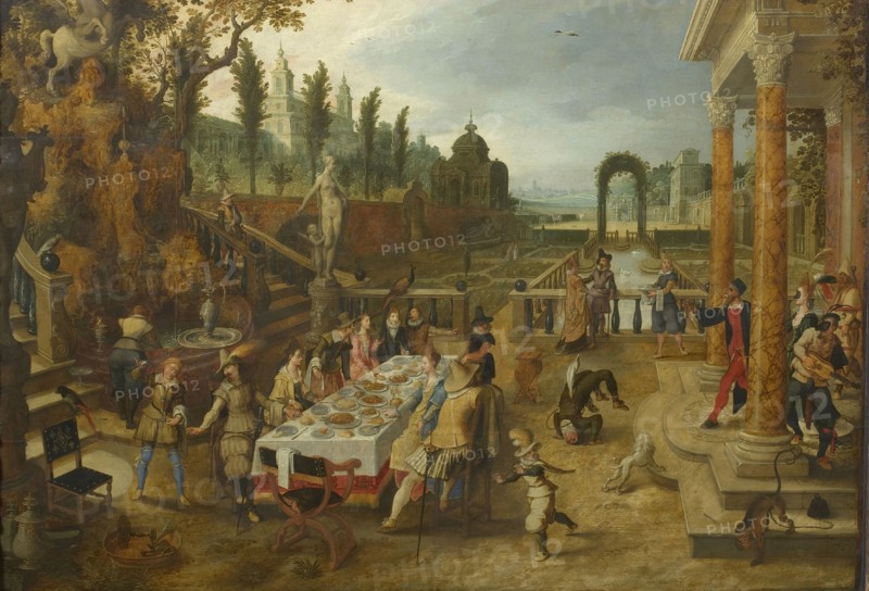 Fête champêtre, c. 1615-1620. Found in the collection of Szepmuveszeti Muzeum, Budapest.