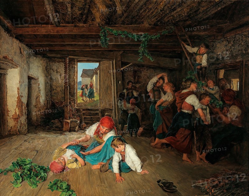 Preparing the Celebration of the Wine Harvest, 1860. Private Collection.