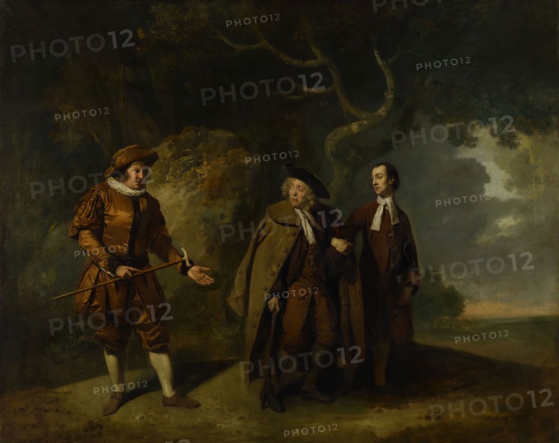Parsons, Bransby, And Watkyns In A Scene From Lethe, 1766. This depicts a scene from the playwright David Garrick's comedy 'Lethe'.