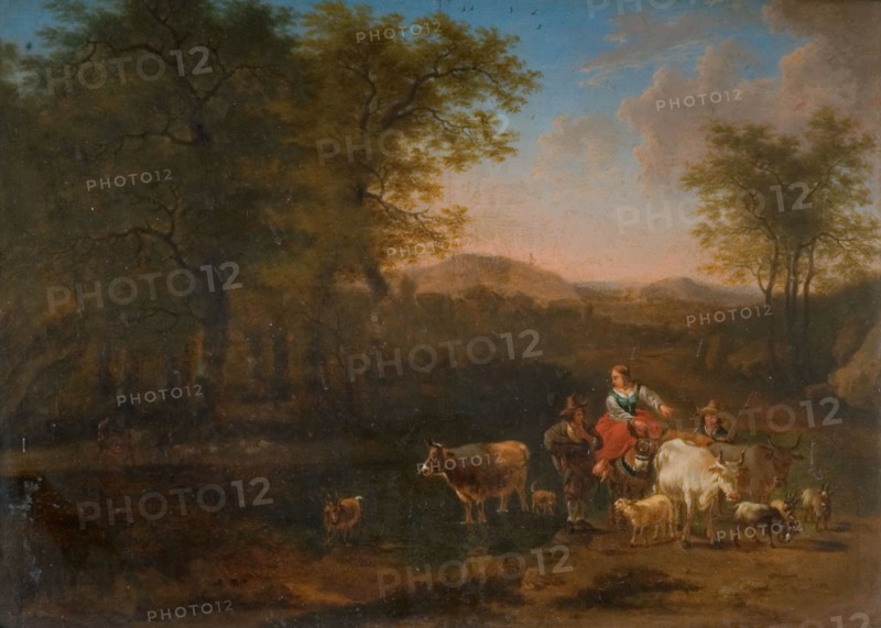Pastoral Landscape With Figures, 1683.