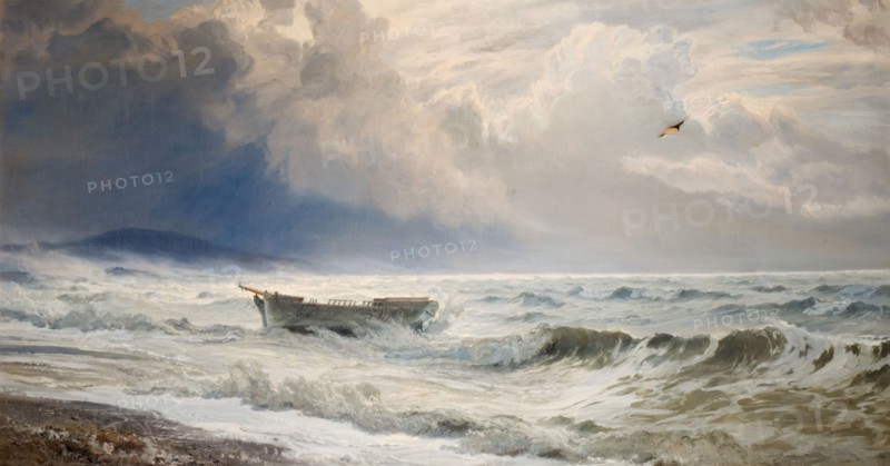 Rough Weather On The Coast, Cumberland, 1874.