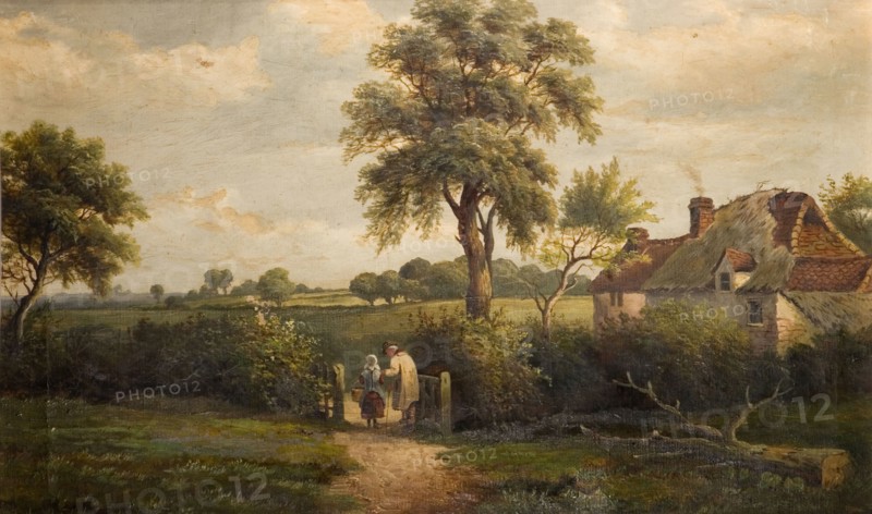 Cottage Scene, Marston Green, 1870.