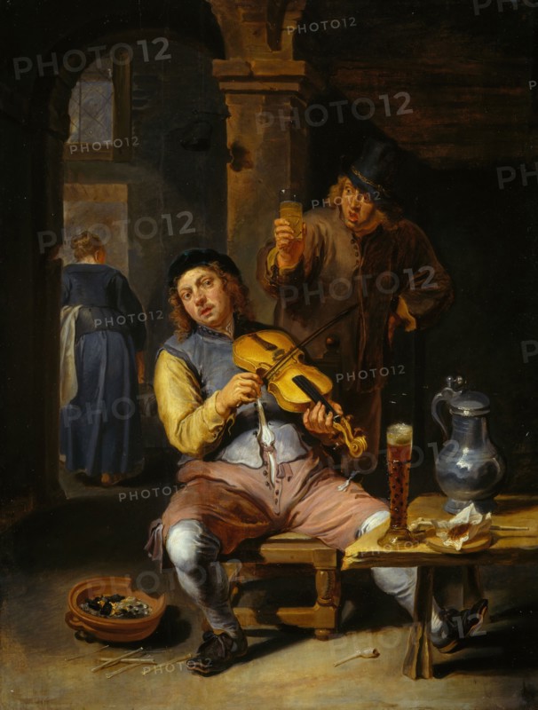 The Blind Fiddler, 1637-1677. Attributed to Willem van Herp.