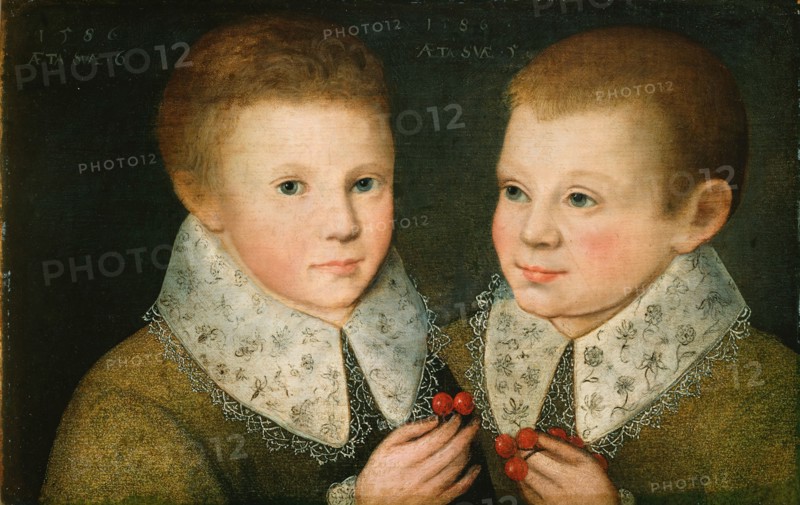 Portrait of Two Brothers, 1586. Attributed to Marcus Gheeraedts.