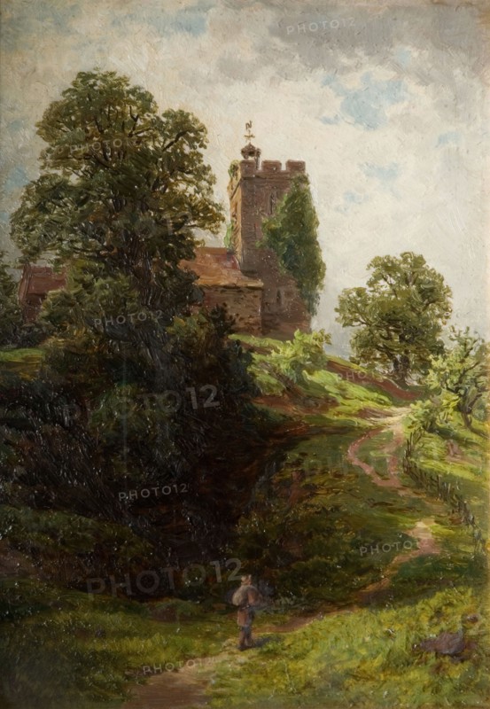 Wigmore Church, near Ludlow, 1880.