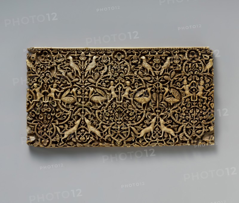 Panel from a Rectangular Box, Spain, 10th-early 11th century.