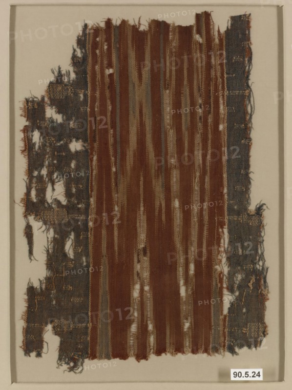 Ikat Textile Fragment, Yemen, 9th-10th century.