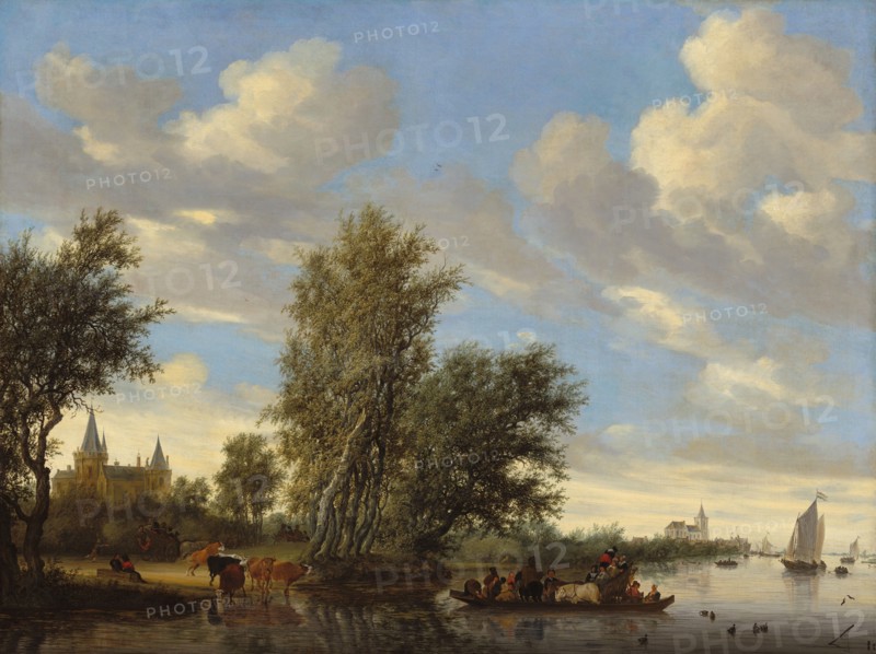 River Landscape with Ferry, 1649.