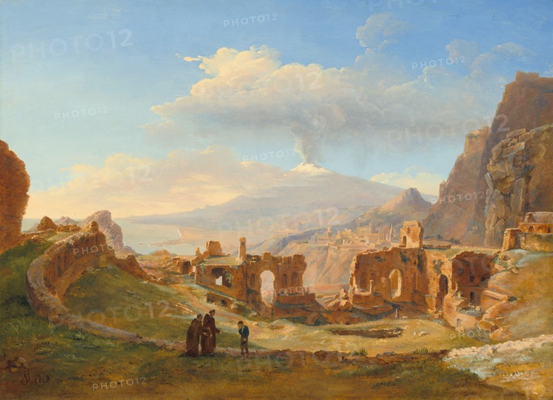 The Roman Theater at Taormina, 1828.