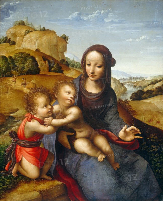 Madonna and Child with the Infant Saint John, c. 1505. Attributed to Fernando Yáñez de la Almedina.