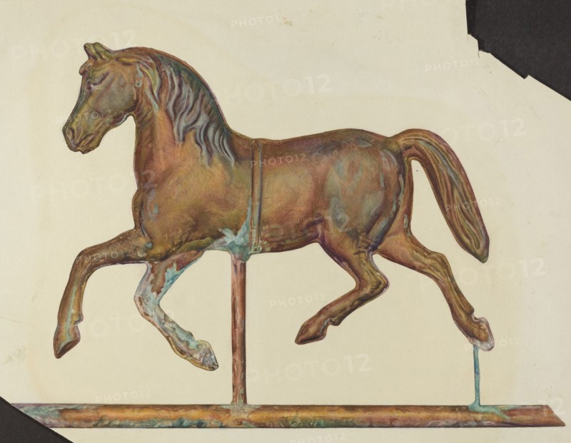 Small Metal Weather Vane, c. 1940.