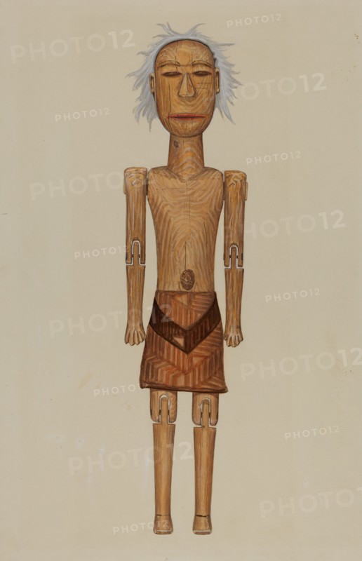 Wooden Indian Doll, c. 1937.
