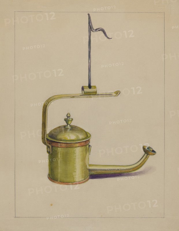 Sperm Oil Lamp, c. 1935.