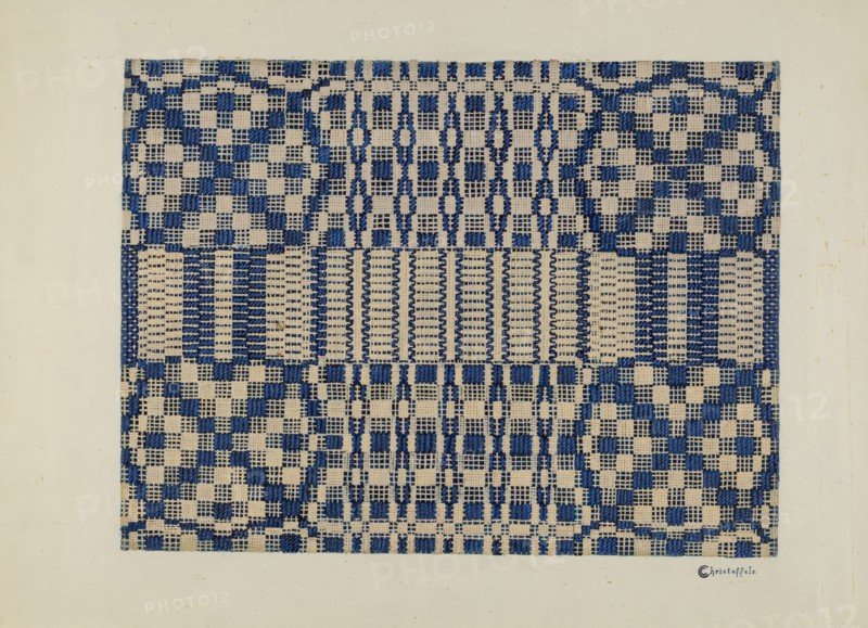 Coverlet Detail, c. 1938.