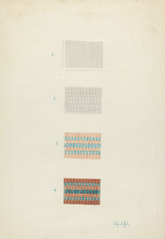 Detail of Coverlet: Technique Demonstration, 1935/1942.