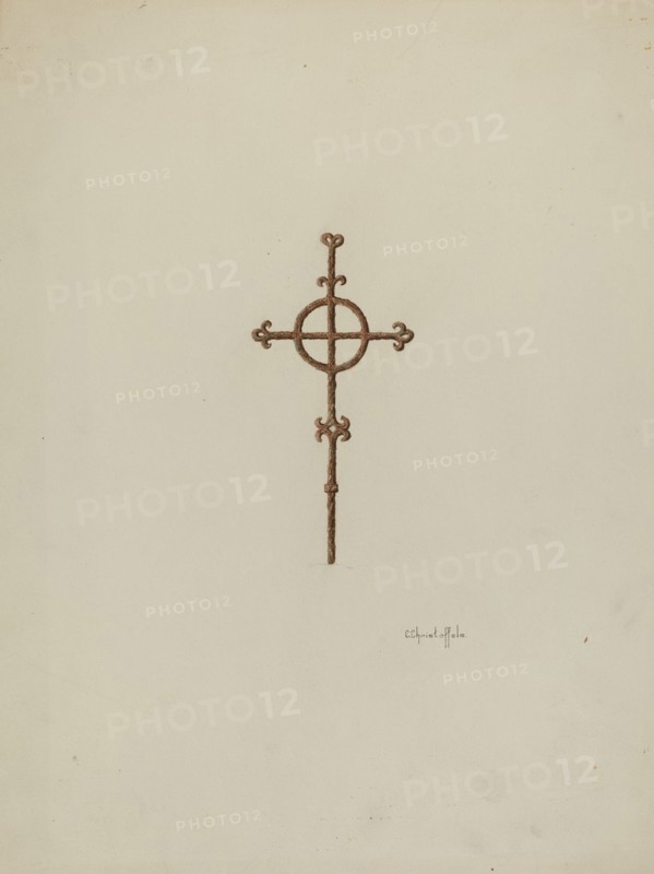 Wrought Iron Cross, Campanario, c. 1936.