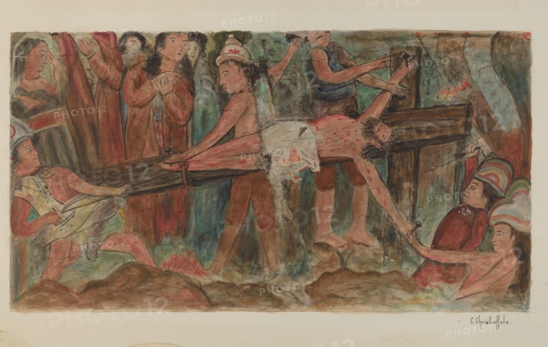 Stations of the Cross No. 11. "Jesus is Nailed to the Cross, 1941.