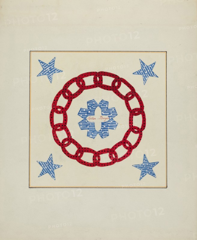 Pieced Autograph Quilt (1 Square), c. 1936.
