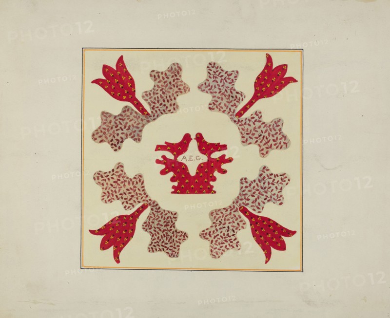 Pieced Autograph Quilt (1 Piece), c. 1936.