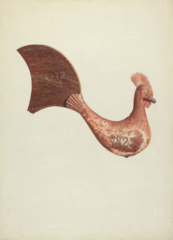 Cock Weather Vane, c. 1938.