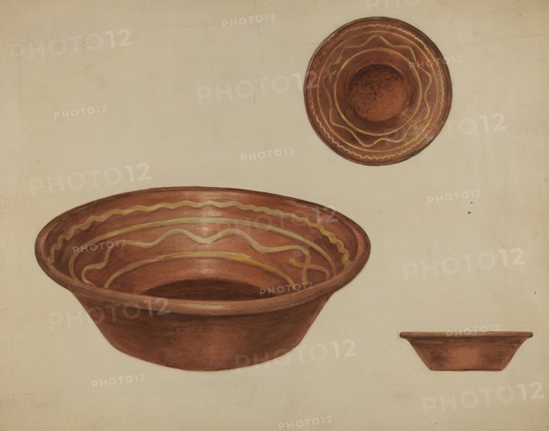 Pa. German Pie Plate, c. 1936. Creator: Mina Lowry.