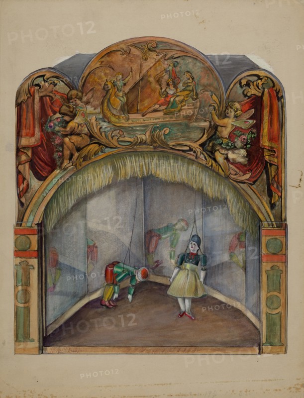 Toy Theater with Automatic Dancer, c. 1936.
