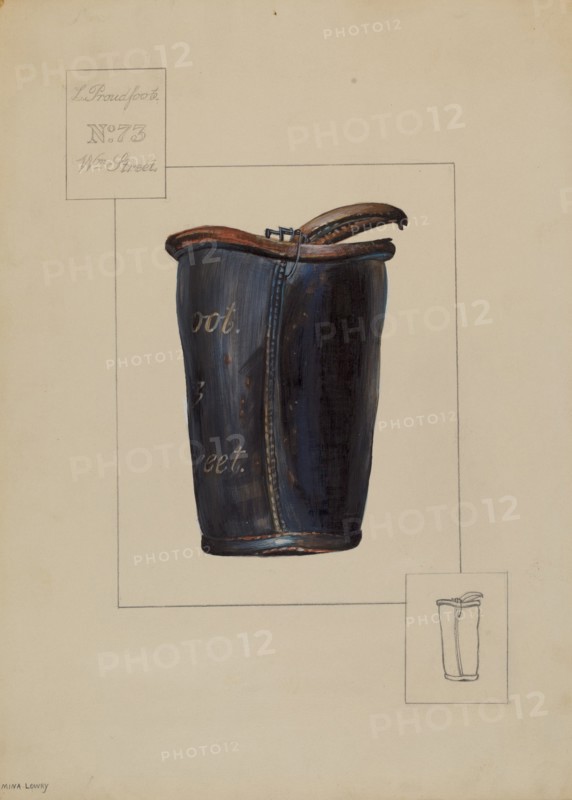 Leather Fire Bucket, c. 1936.