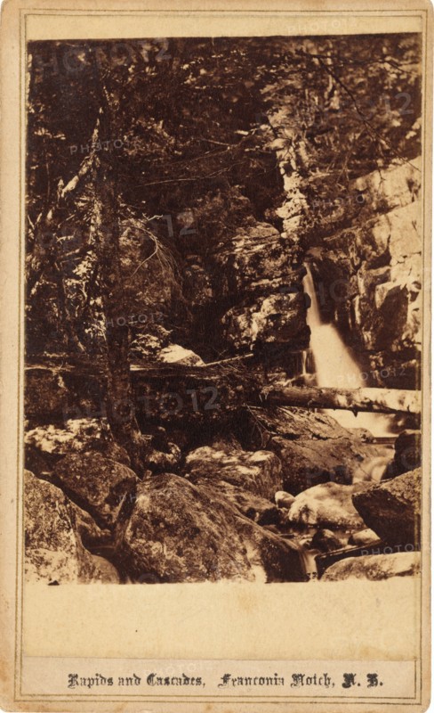 Rapids and Cascades, Franconia Notch, New Hampshire, 1860s.