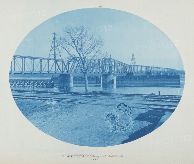 C.M. & St. P. RR Bridge at Sabula, Ia., 1885.