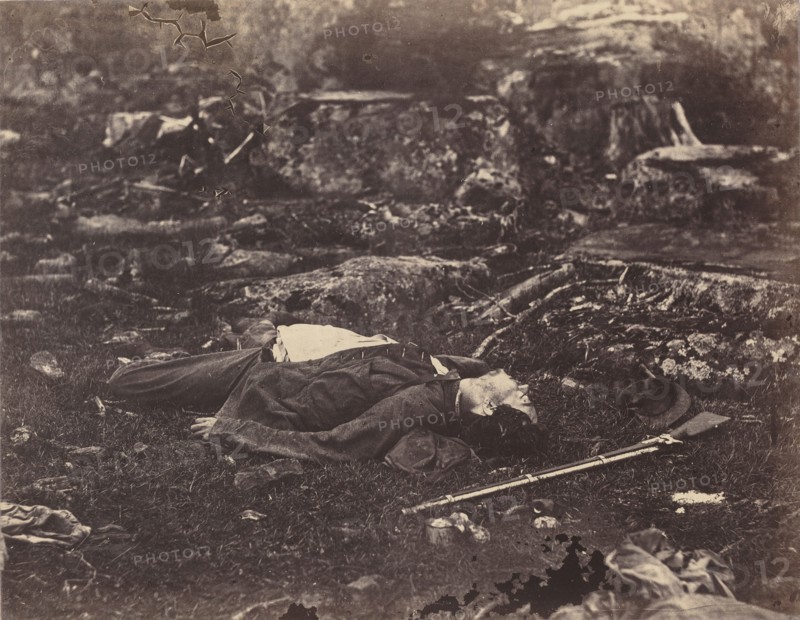 A Sharpshooter's Last Sleep, Gettysburg, Pennsylvania, July 1863.