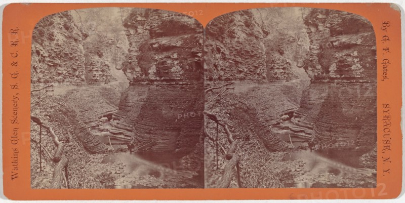 Watkins Glen Scenery, Spiral Gorge, c. 1860.