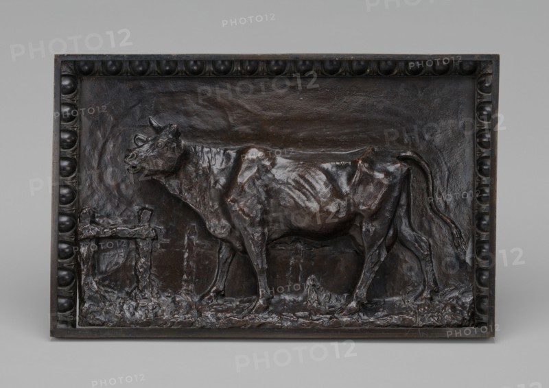 Cow Lowing over a Fence, model c. 1845/1864, cast possibly by 1865.