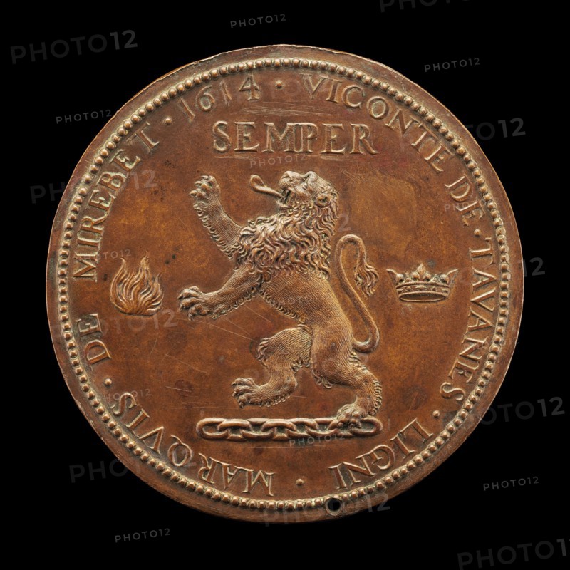 Rampant Lion on a Chain [reverse], 1614.