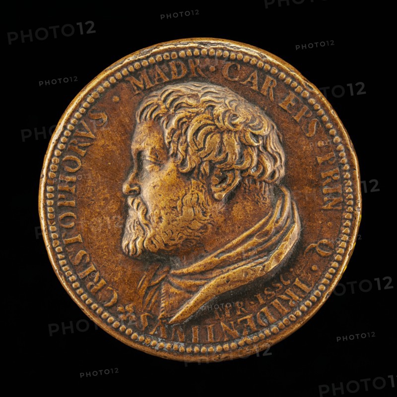Cristoforo Madruzzo, 1512-1587, Cardinal, Prince Bishop of Trent 1539, of Brixen 1542 [obverse], probably 1551.