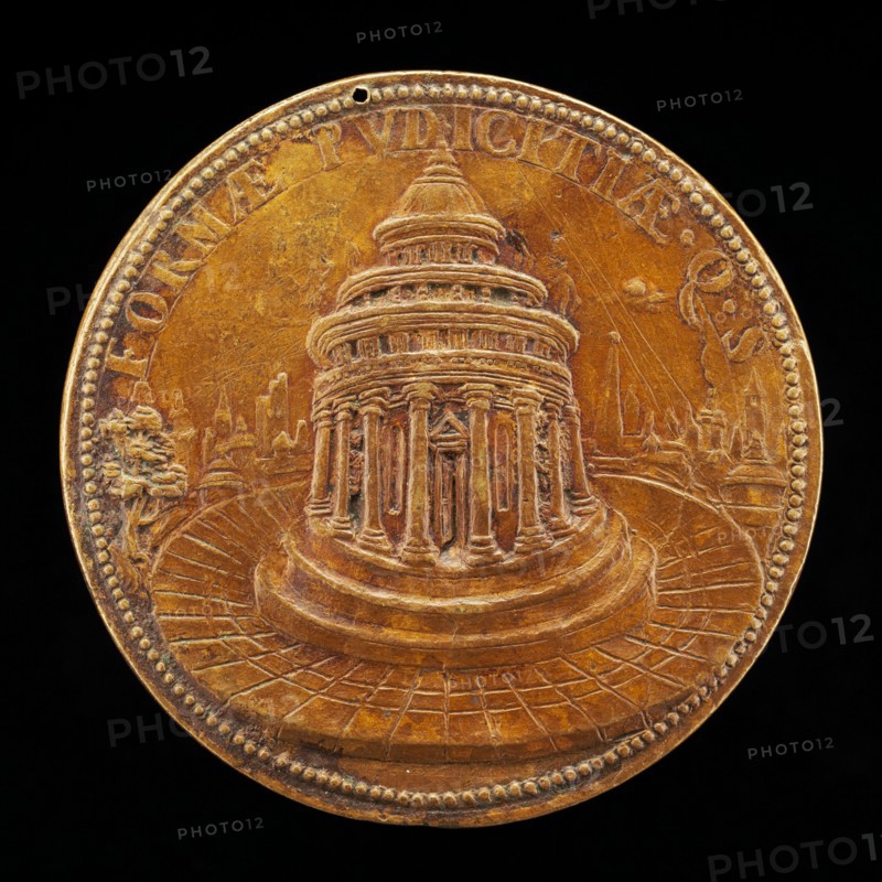 Circular Temple with a City in the Background [reverse], 1552 or after.