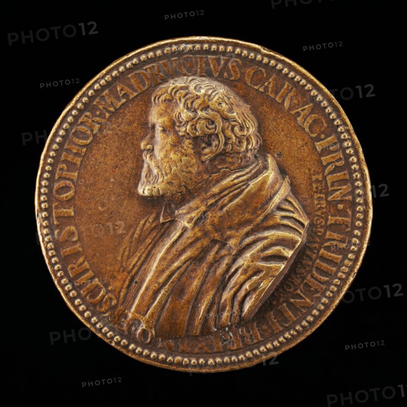Cristoforo Madruzzo, 1512-1587, Cardinal, Prince Bishop of Trent 1539, of Brixen 1542 [obverse], 1552 or after.