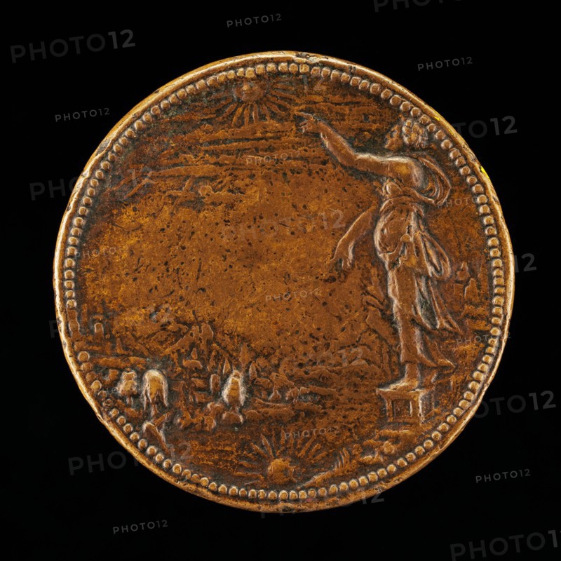 Figure beside a River [reverse], probably 1551.
