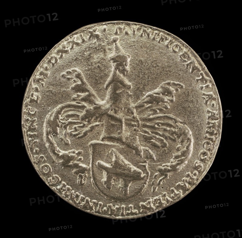 Shield of Arms, Crest and Mantling [reverse], 1529.