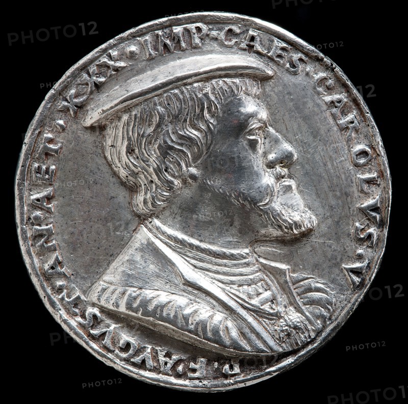 Charles V, 1500-1558, King of Spain 1516-1556, Holy Roman Emperor 1519 [obverse], 1530.