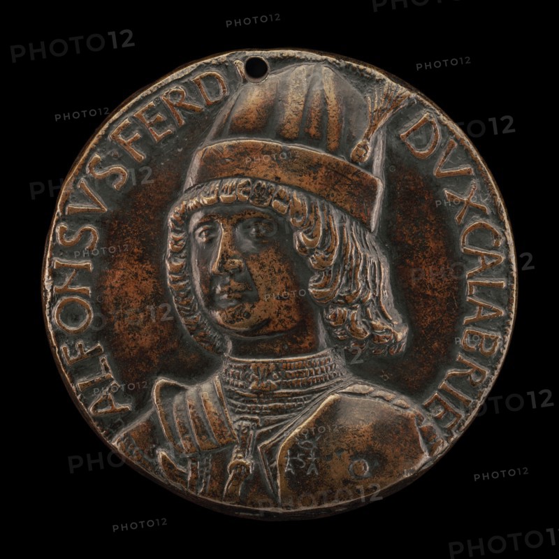 Alfonso II of Aragon, 1448-1495, Duke of Calabria 1458, afterwards King of Naples 1494 [obverse], 1481.
