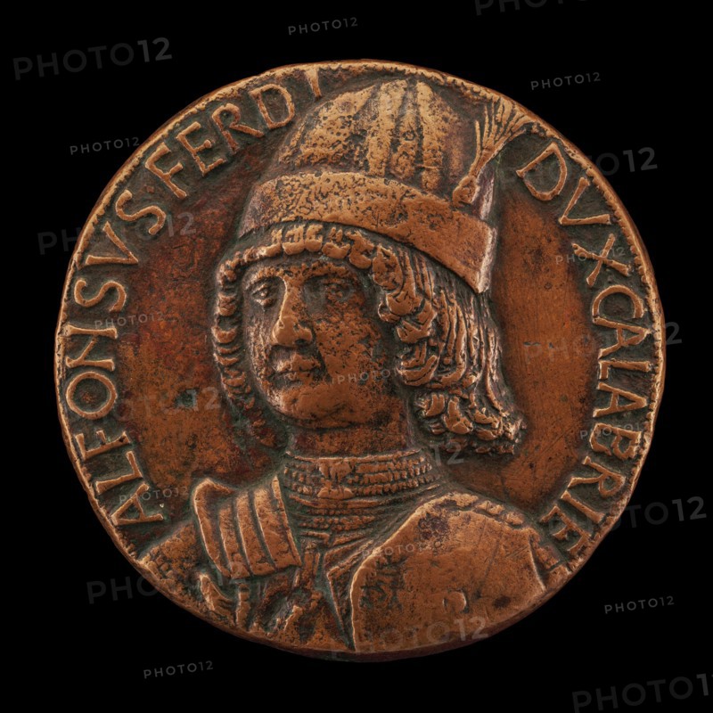 Alfonso II of Aragon, 1448-1495, Duke of Calabria 1458, afterwards King of Naples 1494-1495 [obverse], 1481.