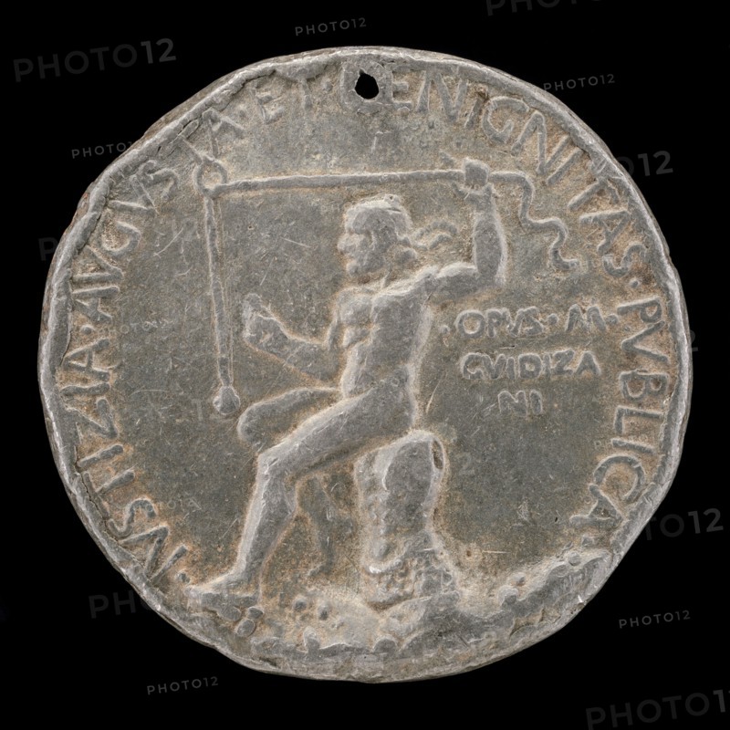 Laureate Figure Holding a Plummet Line [reverse], 1454 or after.