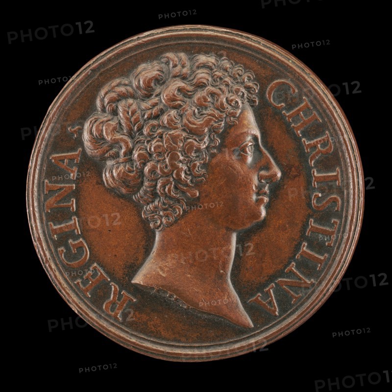 Christina of Sweden, 1626-1689, Queen 1632-1654 [obverse], 1680.
