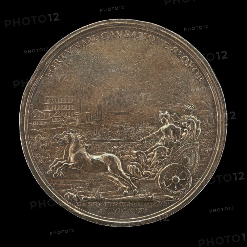 Princess Maria Clementina Sobieska in a Chariot [reverse], 1719.