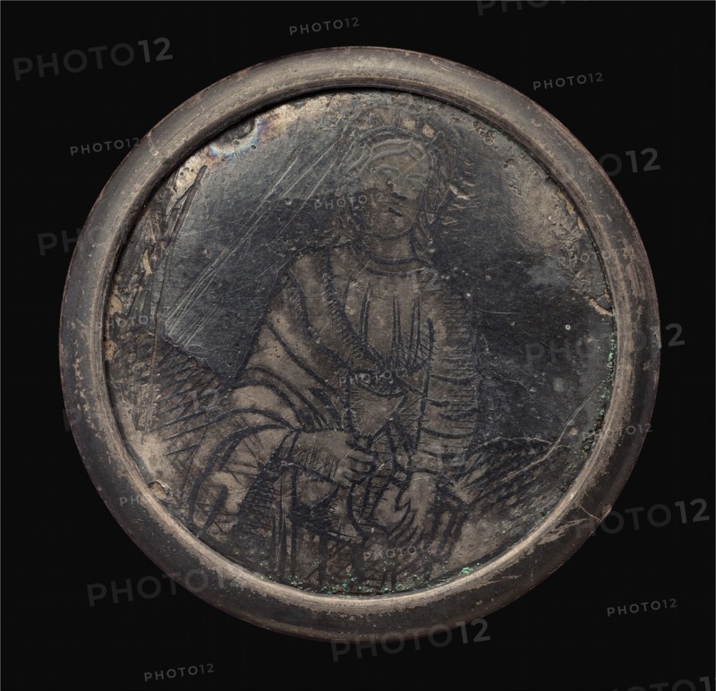 Half Figure of a Saint Holding a Chalice and Book.