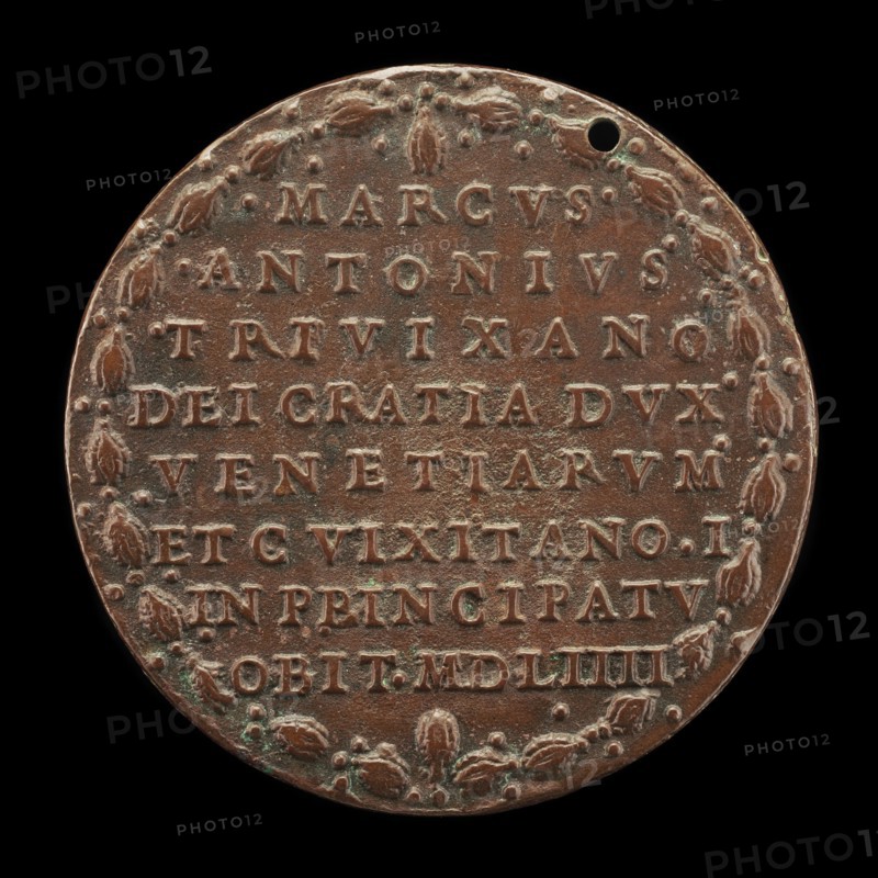 Inscription in a Wreath [reverse], 1554.