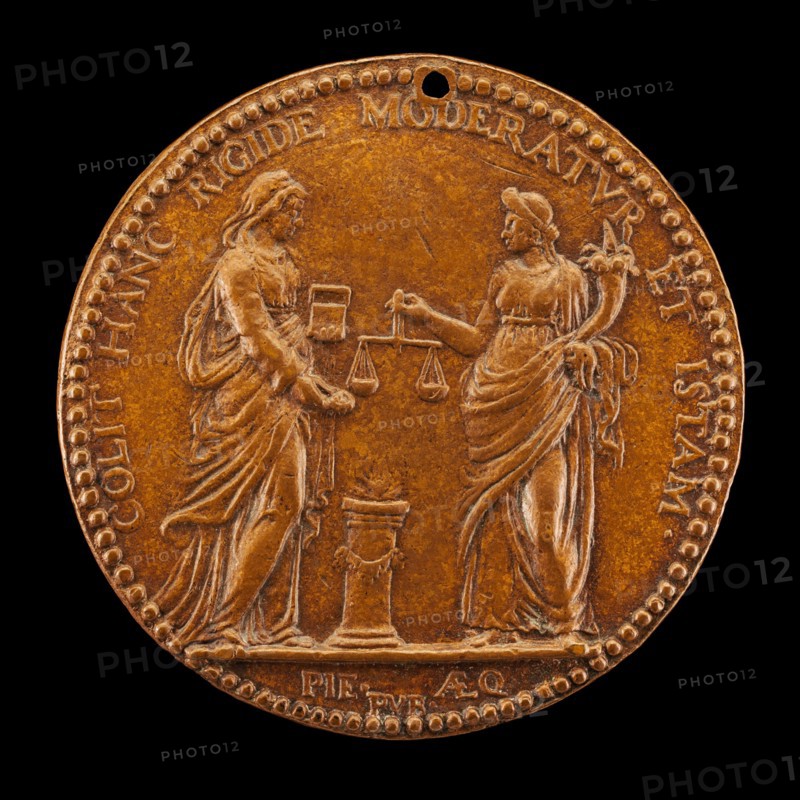 Justice and Piety at an Altar [reverse], 1601.